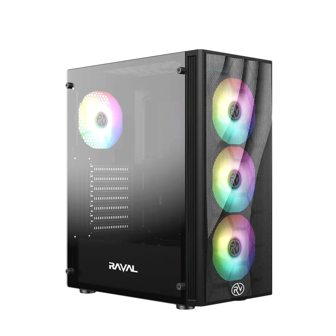 RAVAL Waves 4 FAN ARGB CASE GAMING