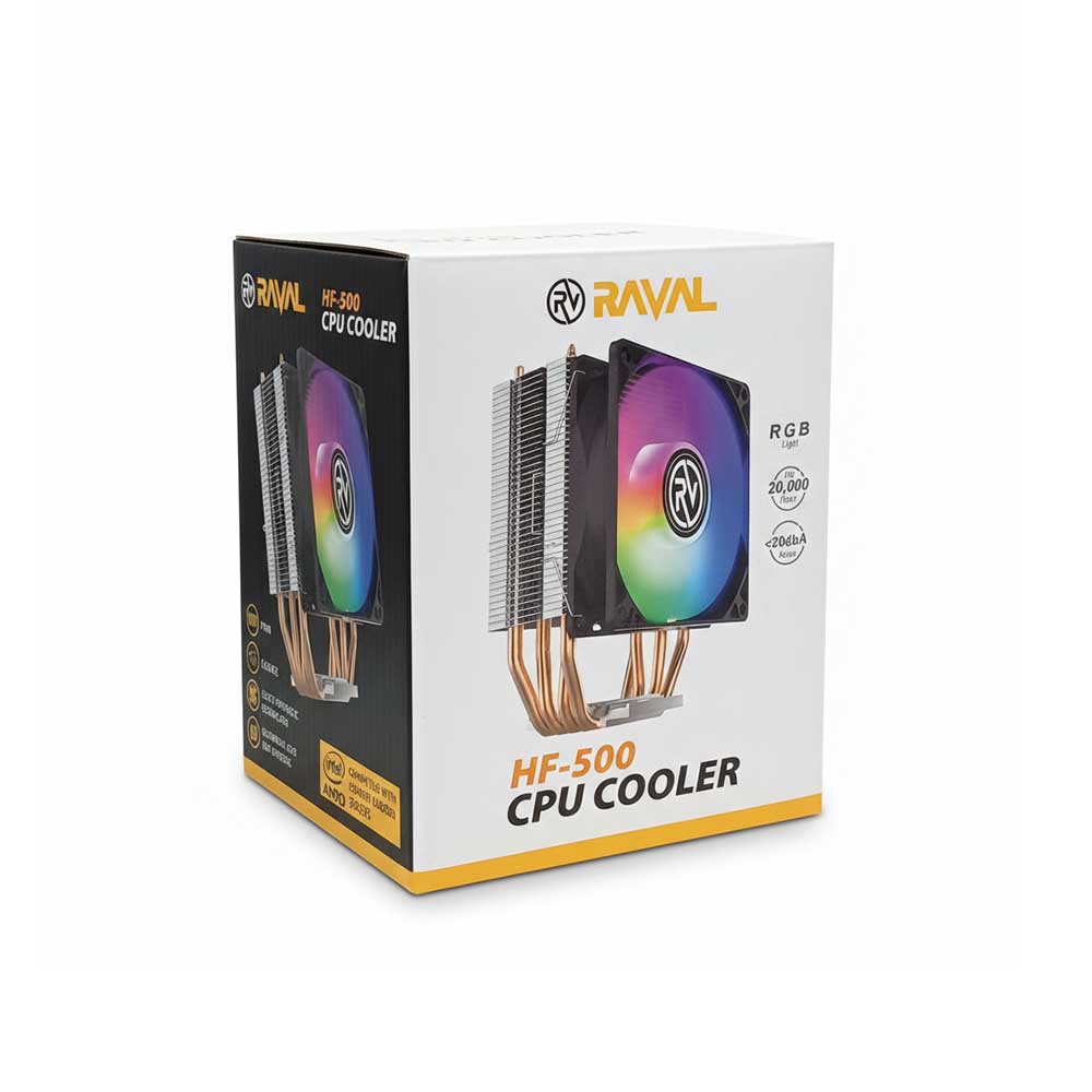 RAVAL HF-500 RGB CPU Cooler 4 Pipe