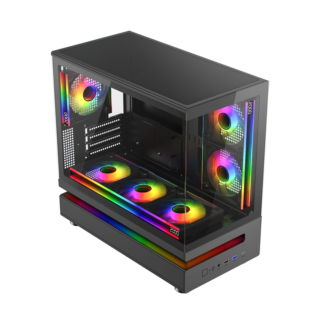 RAVAL Fury 3- 7 FAN ARGB CASE GAMING (Black) - Image 3